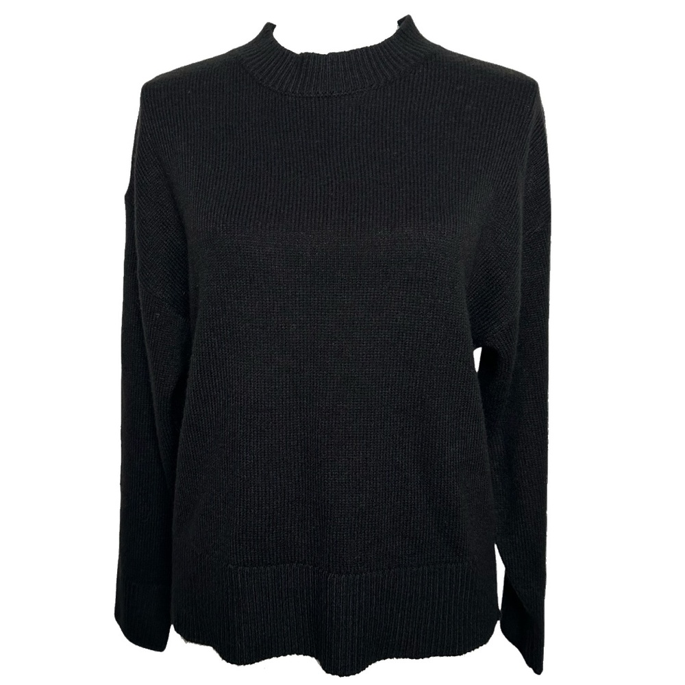 H&M Womens Mock Neck Knit Black Sweater